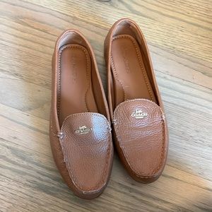 Coach tan leather loafers